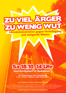 Lärmdemo Sa 18.10.14 um 14:00 Herrfurthplatz